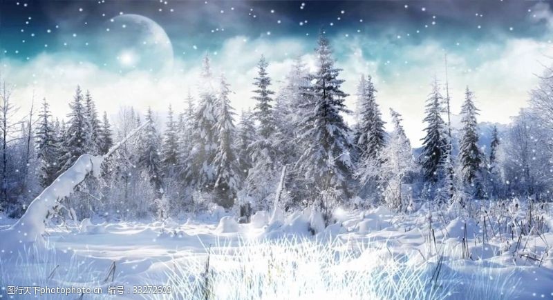 高清视频实拍素材冬天雪景背景素材