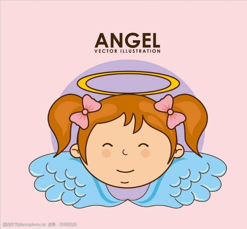 动物卡通模板下载天使
