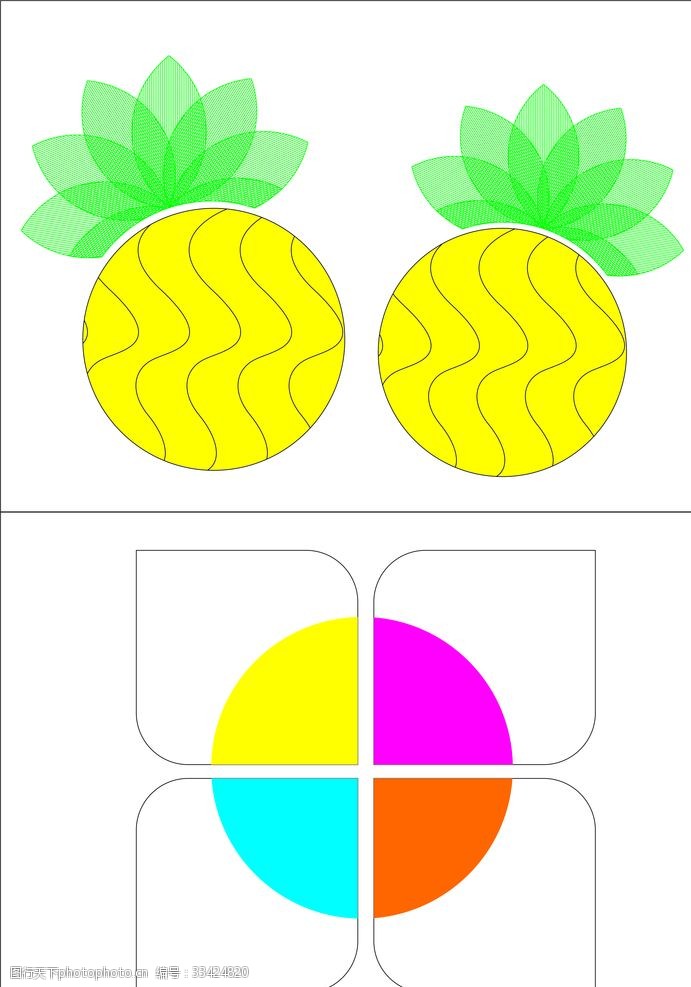 菠萝矢量图