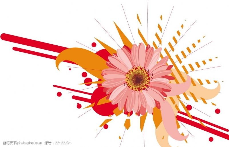 美容海报矢量素材花朵