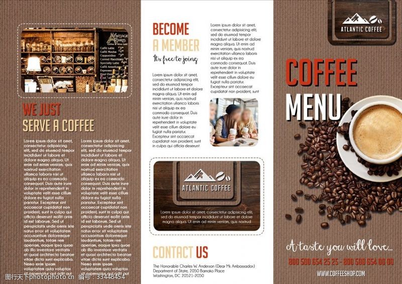 咖啡豆杂志咖啡折页