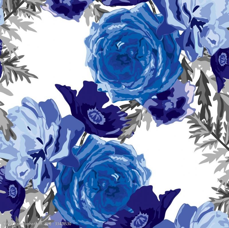 blue蓝色花朵