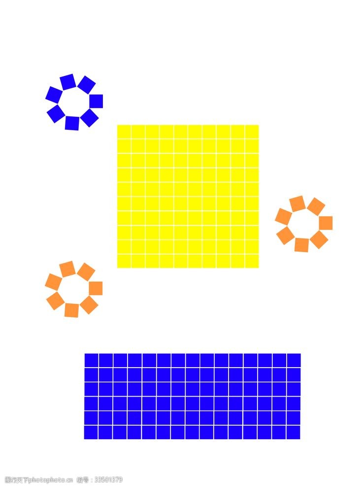 方格子创意图放格子正方形长方形创意矢量图形