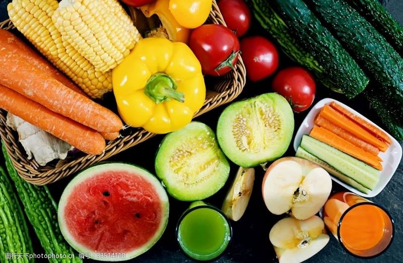 绿色蔬菜展架素材水果